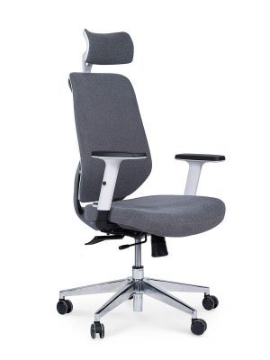 Кресло для руководителя Norden Имидж gray 2 YS-0817H(FYR+FYR)W серая ткань