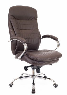Кресло для руководителя Everprof Валенсия М / Valencia M EC-330-2 PU Brown коричневая экокожа