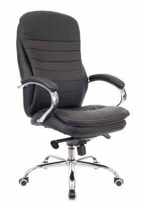 Кресло для руководителя Everprof Валенсия М / Valencia M EC-330-2 PU Black черная экокожа