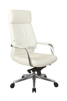 Кресло для руководителя Riva Design Алваро / Alvaro A1815 белая кожа