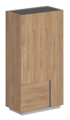 Шкаф 950x550x1520, левый/ OL-20-15.GN.GN.GN.L/ корпус: гикори натуральный, фасады:гикори натуральный