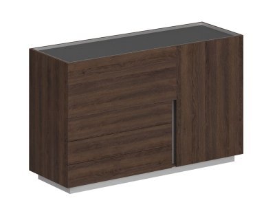 Шкаф 1600x550x975, левый/ OL-20-14.DT.DT.DT.L/ корпус: дуб табак, фасады:дуб табак