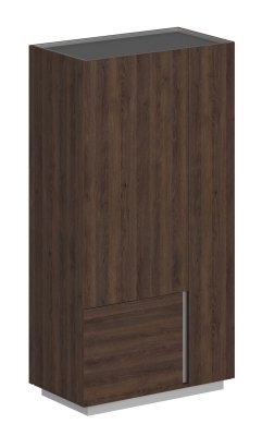 Шкаф 950x550x1520, левый/ OL-20-15.DT.DT.DT.L/ корпус: дуб табак, фасады:дуб табак