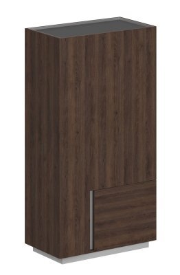 Шкаф 950x550x1520, правый/ OL-20-15.DT.DT.DT.R/ корпус: дуб табак, фасады:дуб табак