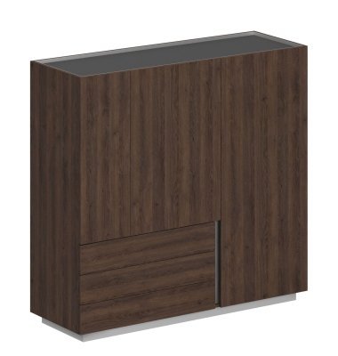 Шкаф 1600x550x1520, левый/ OL-20-17.DT.DT.DT.L/ корпус: дуб табак, фасады:дуб табак