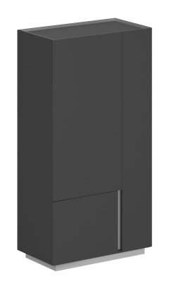 Шкаф 950x550x1520, левый/ OL-20-15.OS.OS.OS.L/ корпус: оникс серый, фасады:оникс серый