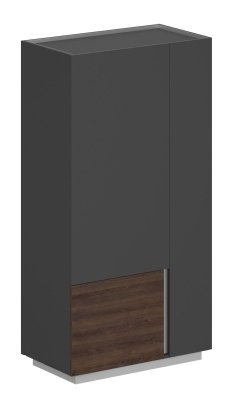 Шкаф 950x550x1520, левый/ OL-20-15.OS.OS.DT.L/ корпус: оникс серый, фасады:оникс серый, дуб табак