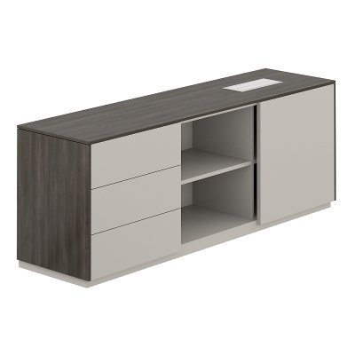 Тумба опорная обвязка BT, фасады GS, левая/ NZ-0211.BT.GS.L/ 1700x450x630 обвязка BT, фасады GS, левая; CB801.300G - заглушка кабель-канала в комплекте