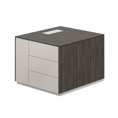 Тумба опорная обвязка BT, фасады GS, левая/ NZ-0212.BT.GS.L/ 800x900x630 обвязка BT, фасады GS, левая; CB801.300G - заглушка кабель-канала в комплекте