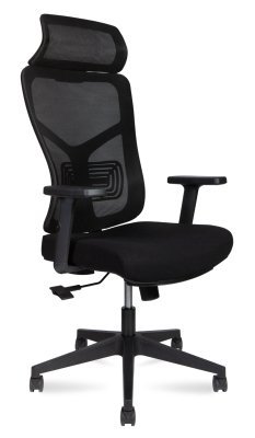Кресло для персонала Norden Аспер / Asper 165A-B-BB черная сетка, черная ткань