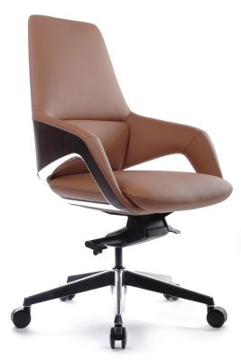 Кресло для персонала Riva Design Аура-М / Aura-M FK005-B светло-коричневая кожа