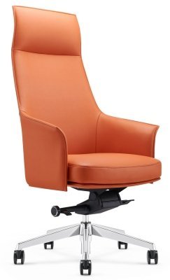 Кресло для руководителя Riva Design Россо / Rosso A1918 оранжевая кожа