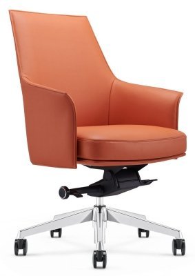 Кресло для персонала Riva Design Россо-M / Rosso-M B1918 оранжевая кожа