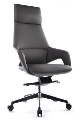 Кресло для руководителя Riva Design Аура / Aura FK005-A серая кожа