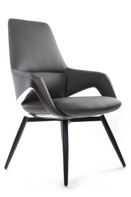 Конференц-кресло Riva Design Аура-СТ / Aura-ST FK005-C серая кожа