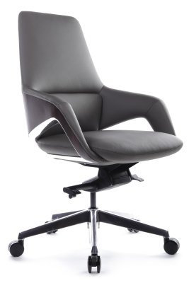Кресло для персонала Riva Design Аура-М / Aura-M FK005-B серая кожа