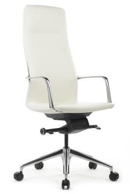 Кресло для руководителя Riva Design Плаза / Plaza FK004-A13 белая кожа