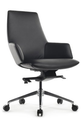 Кресло для персонала Riva Design Спелл-М / Spell-M B1719 черная кожа