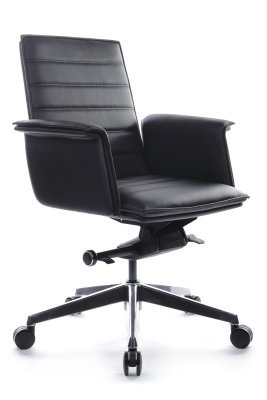 Кресло для персонала Riva Design Рубенс-М / Rubens-M B1819-2 черная кожа
