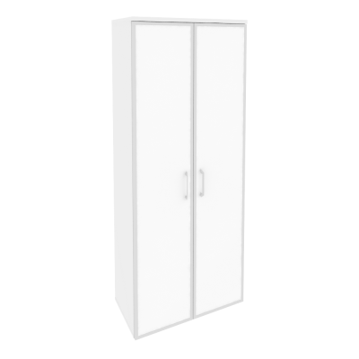 Шкаф высокий широкий Оникс/Onix Белый бриллиант/Стекло white O.ST-1.10 R white 800*420*1977
