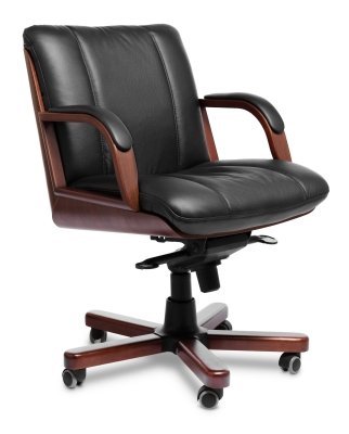 Кресло для персонала Multi-office Лутон LB Meof-B-Luton-2 черная кожа