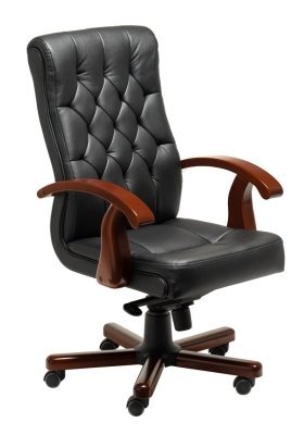Кресло для персонала Multi-office Кембридж LB Meof-B-Cambridge-2 черная кожа