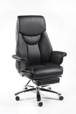 Кресло для руководителя Norden кожа Парламент H-2021-35 leather черная кожа
