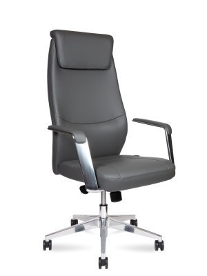 Кресло для руководителя Norden Давос грэй / Davos Grey L331HCA-Grey серая премиум экокожа