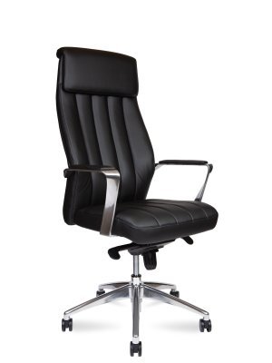 Кресло для руководителя Norden Мадрид блэк / Madrid Black L340HCA-Black черная премиум экокожа