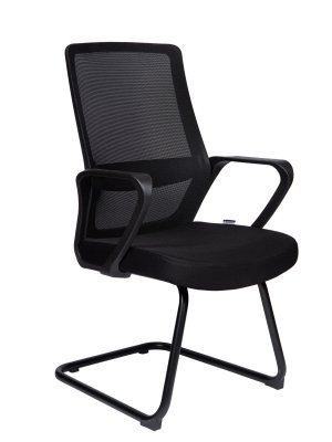Конференц-кресло Norden Пино блэк CF / Pino black CF V6256 black черная сетка, черная ткань