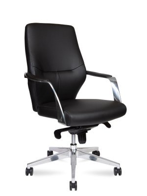 Кресло для персонала Norden Капитал блэк LB / Capital LB  Black L326MCA-LB-Black черная премиум экокожа