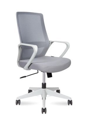 Кресло для персонала Norden Пино грэй LB / Pino LB grey M6256-1 grey серая сетка, серая ткань