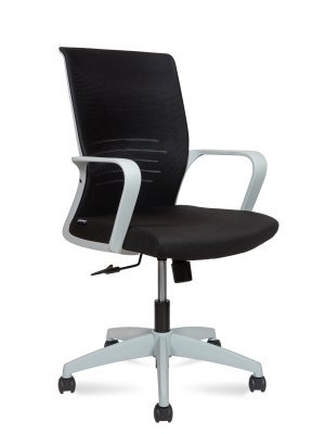 Кресло для персонала Norden Бетта LB/ Betta LB CH-223B-HS G-BB черная сетка, черная ткань