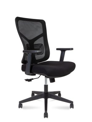 Кресло для персонала Norden Аспер LB / Asper LB 165B черная сетка, черная ткань