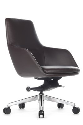Кресло для персонала Riva Design Соул-М / Soul-M B1908 темно-коричневая кожа
