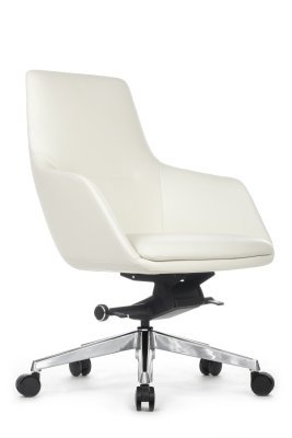 Кресло для персонала Riva Design Соул-М / Soul-M B1908 белая кожа