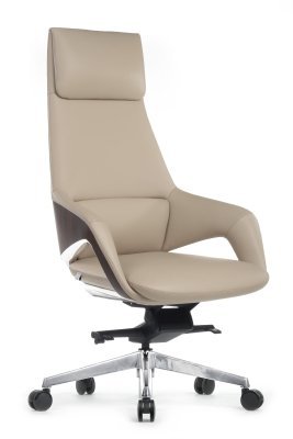 Кресло для руководителя Riva Design Аура / Aura FK005-A светло-бежевая кожа