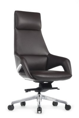 Кресло для руководителя Riva Design Аура / Aura FK005-A темно-коричневая кожа