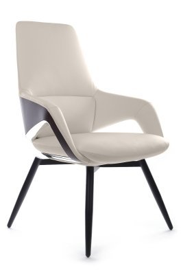 Конференц-кресло Riva Design Аура-СТ / Aura-ST FK005-C светло-бежевая кожа