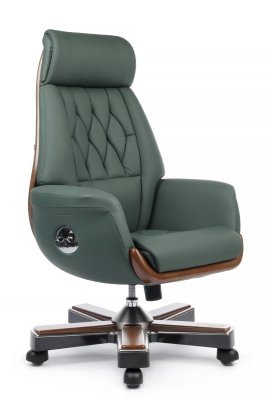 Кресло для руководителя Riva Design Байрон / Byron YS1505A зелёная кожа
