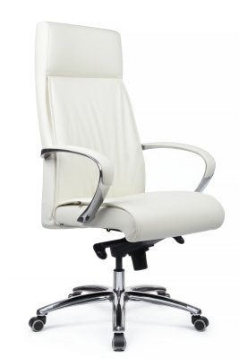 Кресло для руководителя Riva Design Гастон / Gaston 9164 белая кожа