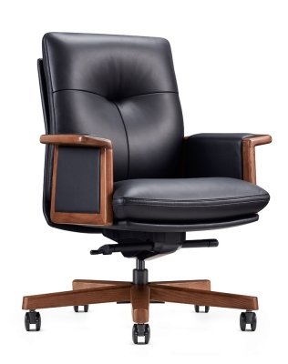 Кресло для руководителя Norden Вивальди блэк  LB / Vivaldi LB black B 2262 black черная кожа