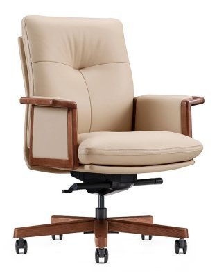 Кресло для руководителя Norden Вивальди айвори LB / Vivaldi LB ivory  B 2262 ivory бежевая кожа