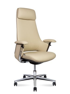 Кресло для руководителя Norden Йорк айвори / York ivory CH-336-2A ivory leather слоновая кость кожа