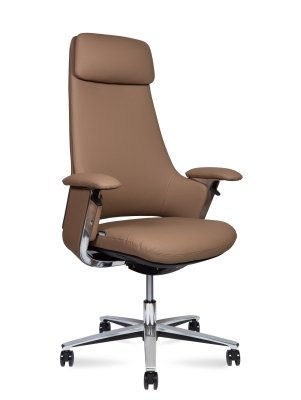 Кресло для руководителя Norden Йорк лайт брайн / York light brown CH-336-3A light brown leather светло-коричневая кожа