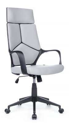 Кресло для персонала Riva Ай Кью РВ / IQ Rv RCH 8989 черный пластик, светло-серая ткань