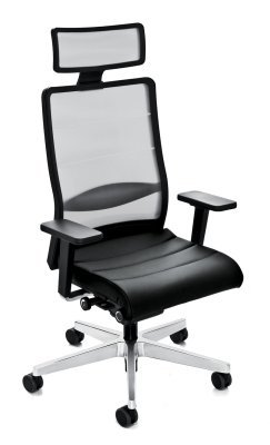 Кресло для руководителя Аирпад / Airpad 3C72 0781884016 2304 3217 520304 610217 709304 801217 906 черная сетка, черная кожа