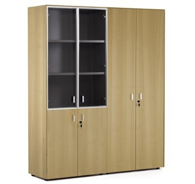 Шкаф для документов Энзо/Enzo, цвет Эвкалипт светлый, размер: 162x44x197