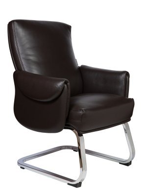 Конференц-кресло Norden Риц браун CF / Ritz CF brown C 2108 brown leather коричневая кожа