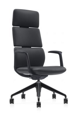 Кресло для руководителя Riva Design Венетто / Venetto FK013-A12 черная кожа